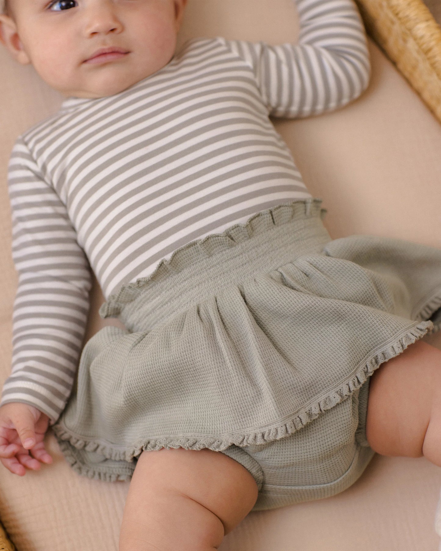 Quincy Mae Jersey Bodysuit 2 Pack in Pears/Laurel Stripe