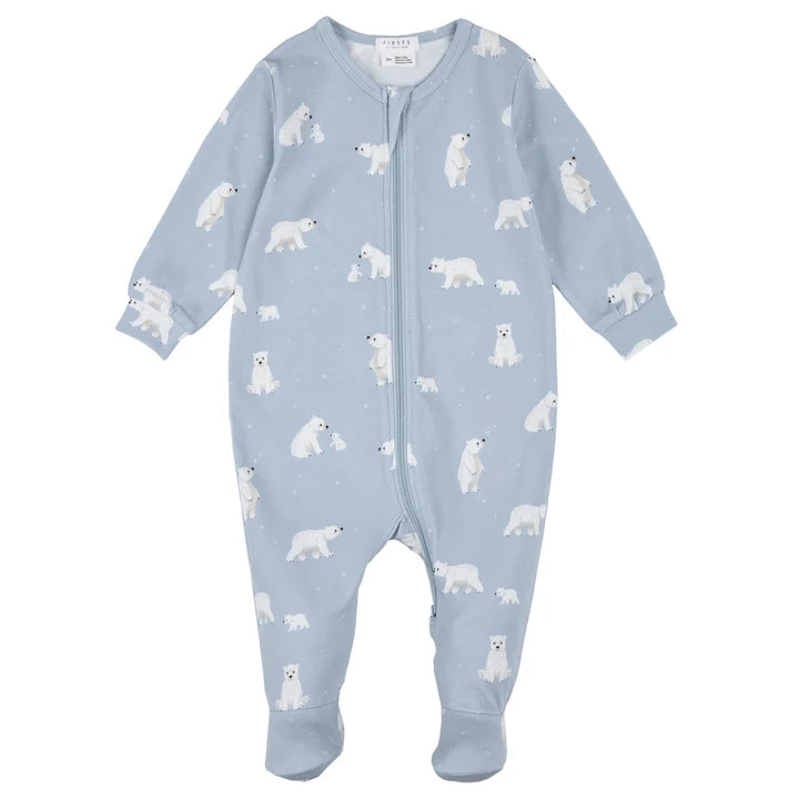 Petit Lem Footed Sleeper in Polar Bears