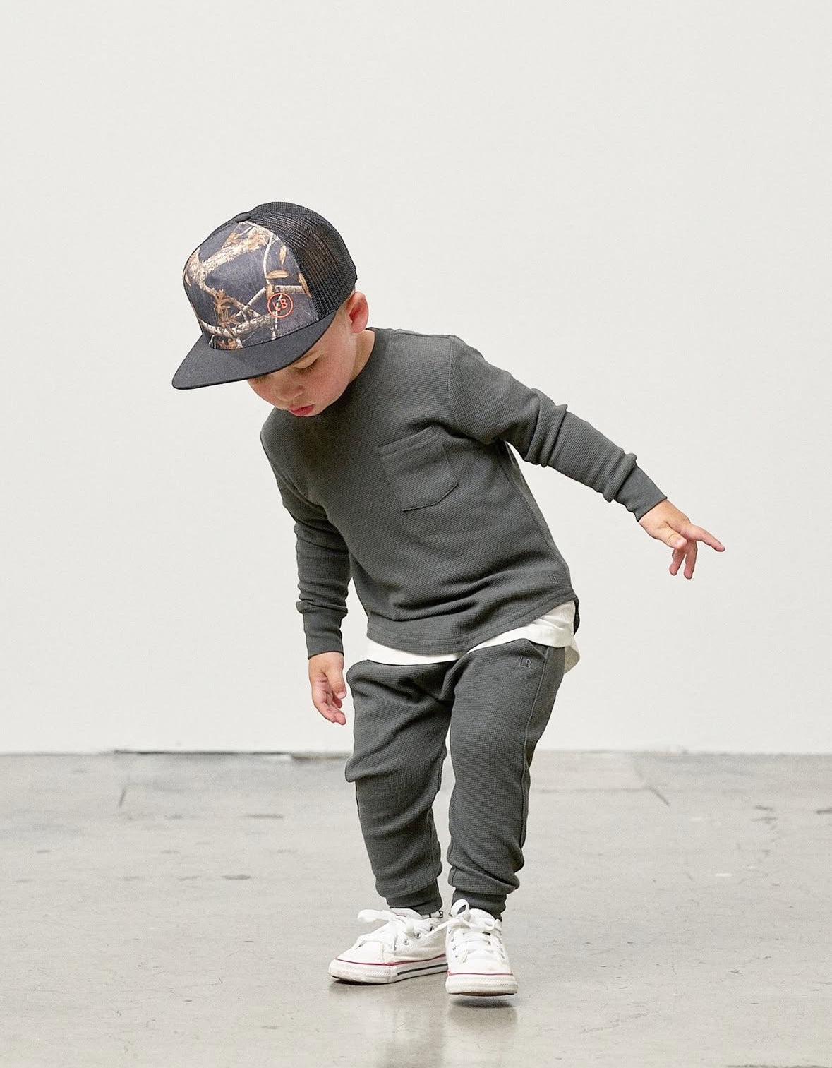 Little Bipsy Waffle Jogger in Shadow