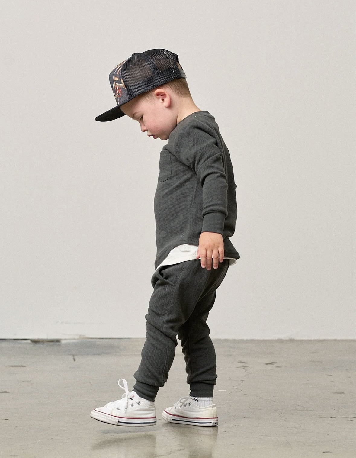 Little Bipsy Waffle Jogger in Shadow