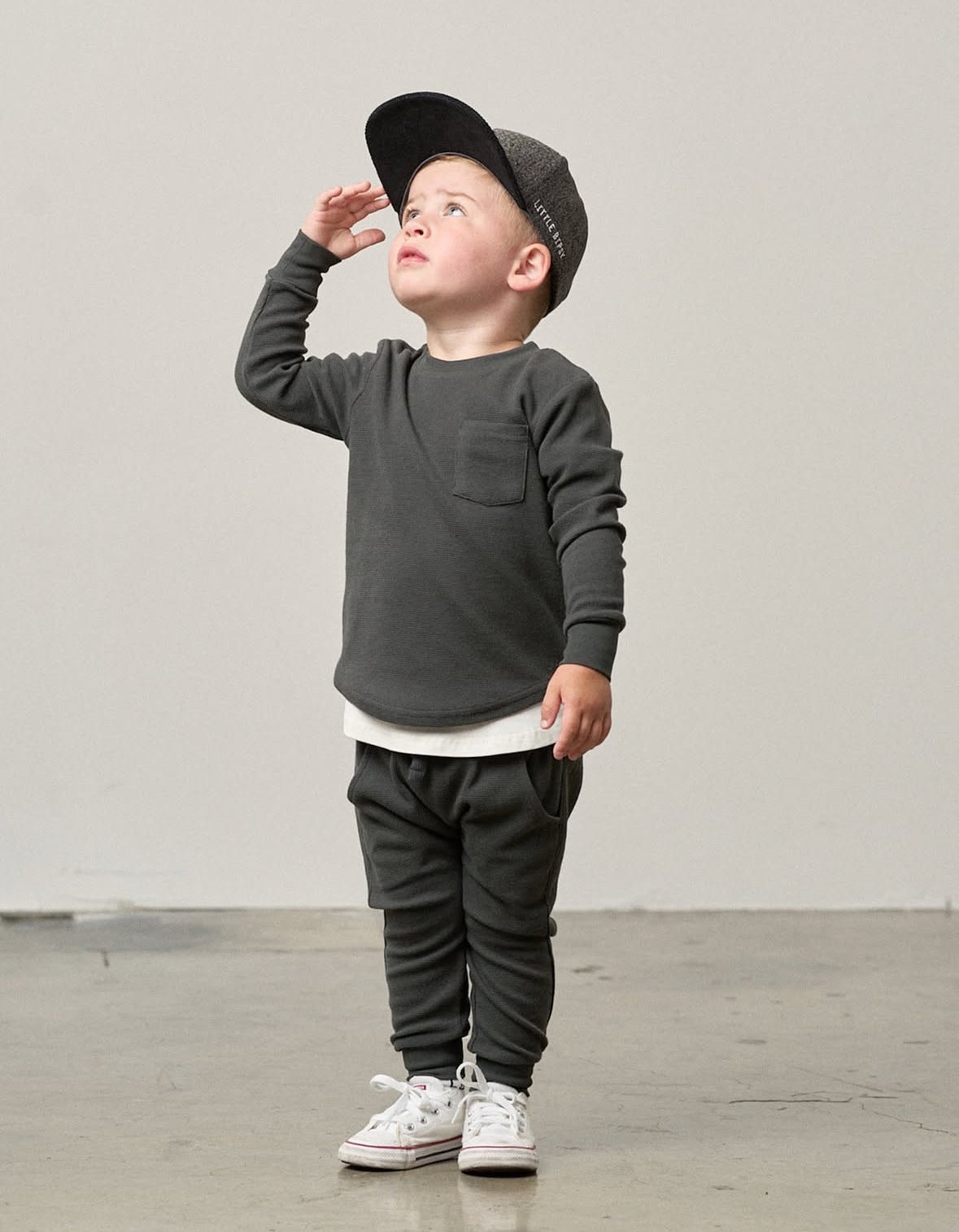 Little Bipsy Waffle Jogger in Shadow