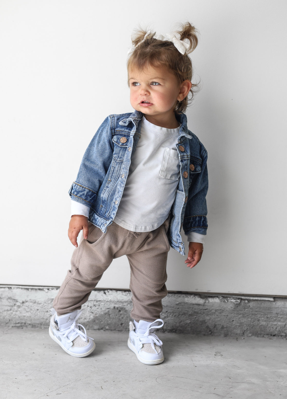 Little Bipsy Waffle Jogger in Mushroom