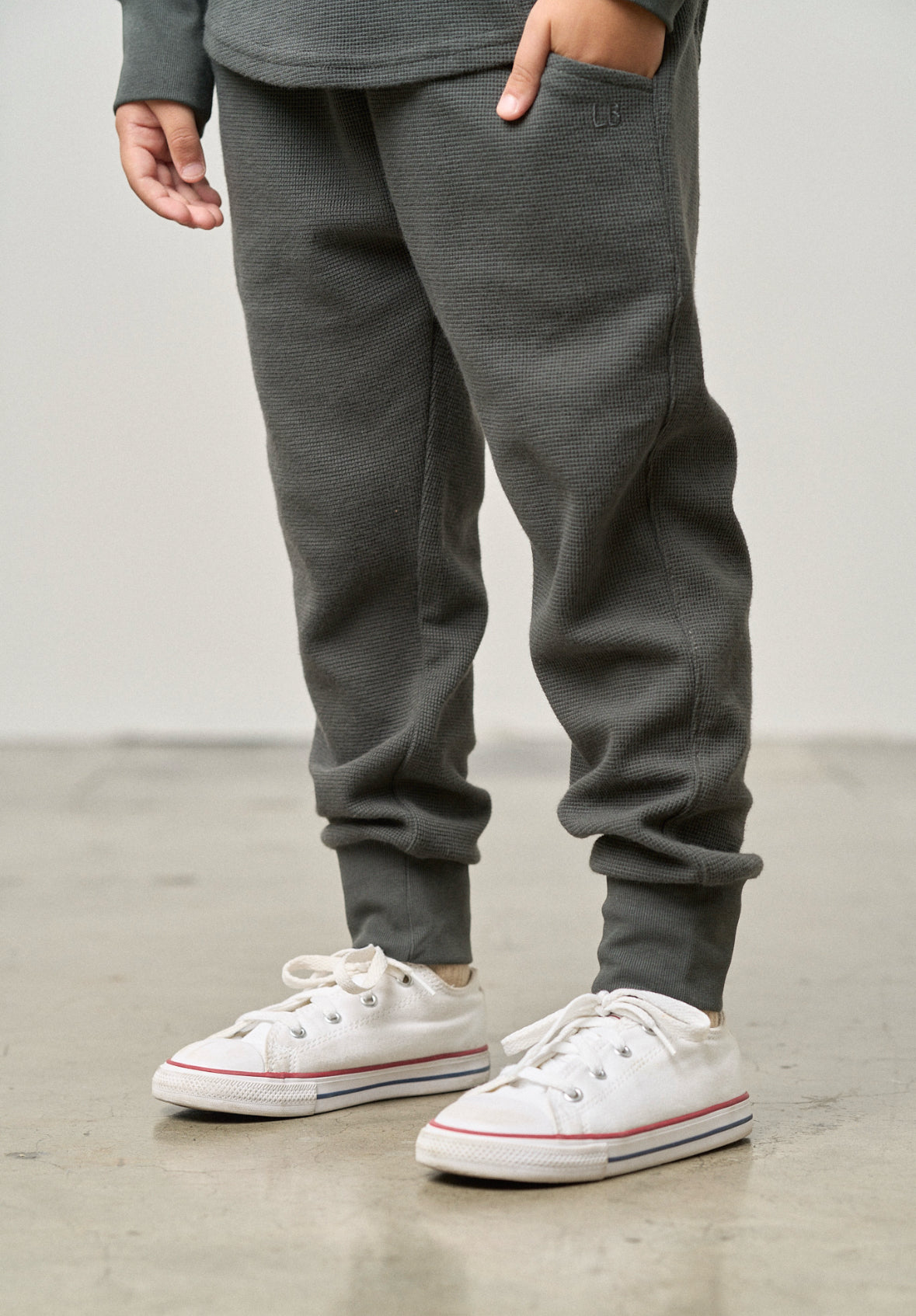 Little Bipsy Waffle Jogger in Shadow