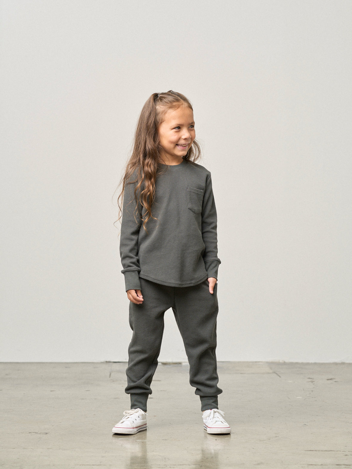 Little Bipsy Waffle Jogger in Shadow