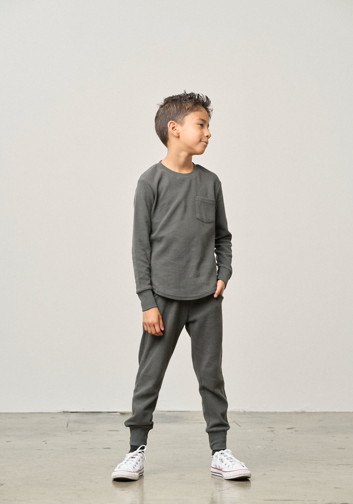 Little Bipsy Waffle Jogger in Shadow