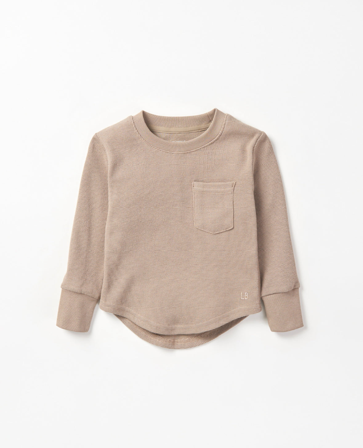 Little Bipsy Waffle Top in Mushroom