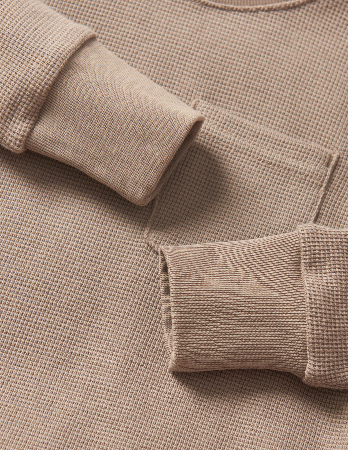 Little Bipsy Waffle Top in Mushroom
