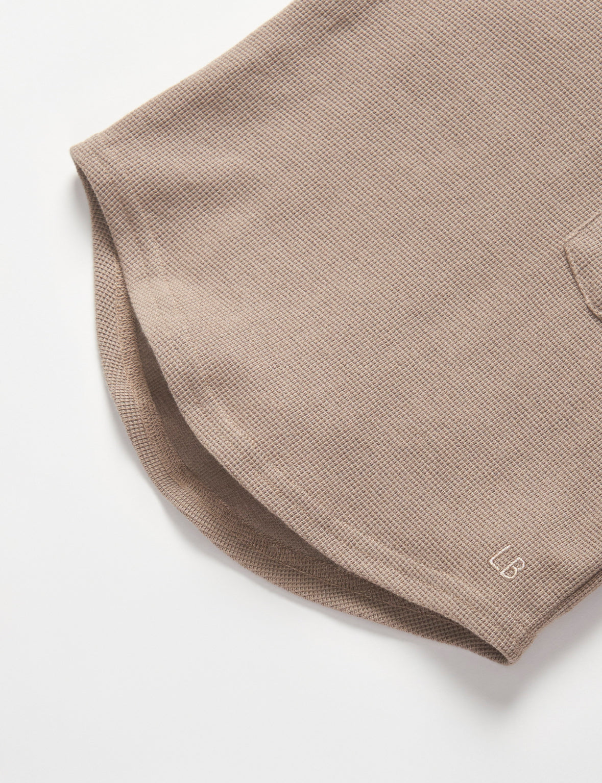 Little Bipsy Waffle Top in Mushroom