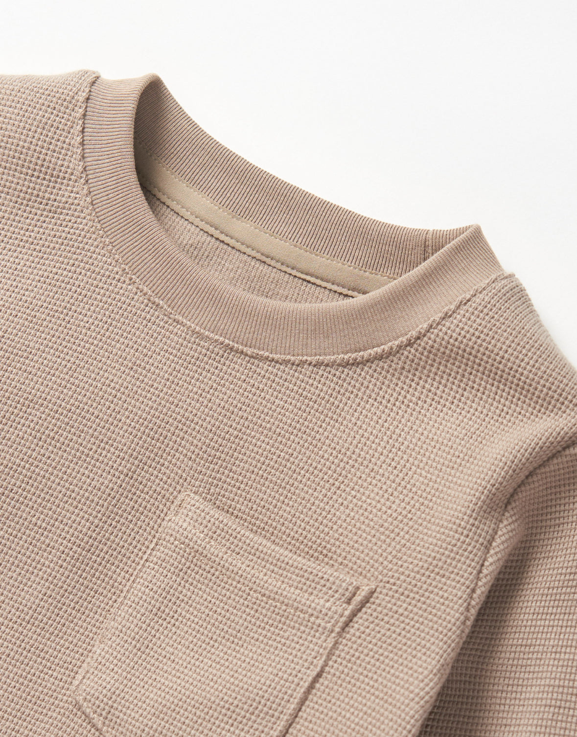 Little Bipsy Waffle Top in Mushroom