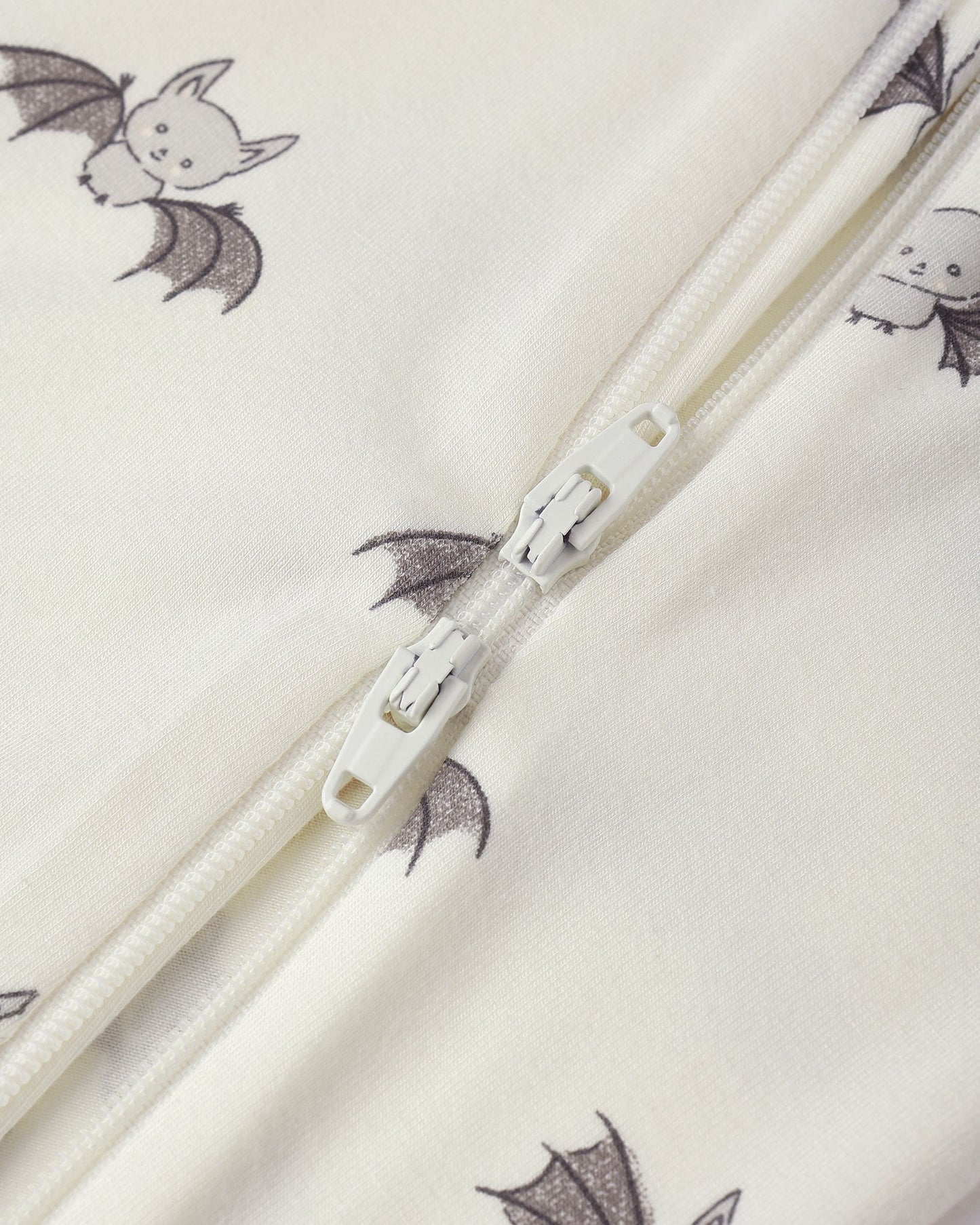 Quincy Mae Halloween Bamboo Zip Footie in Bats