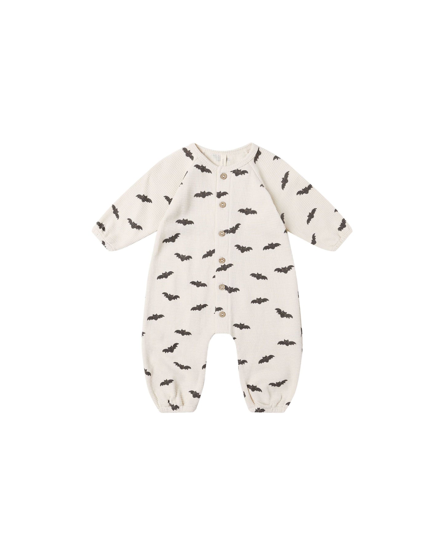 Quincy Mae Halloween Waffle Jumpsuit in Bats
