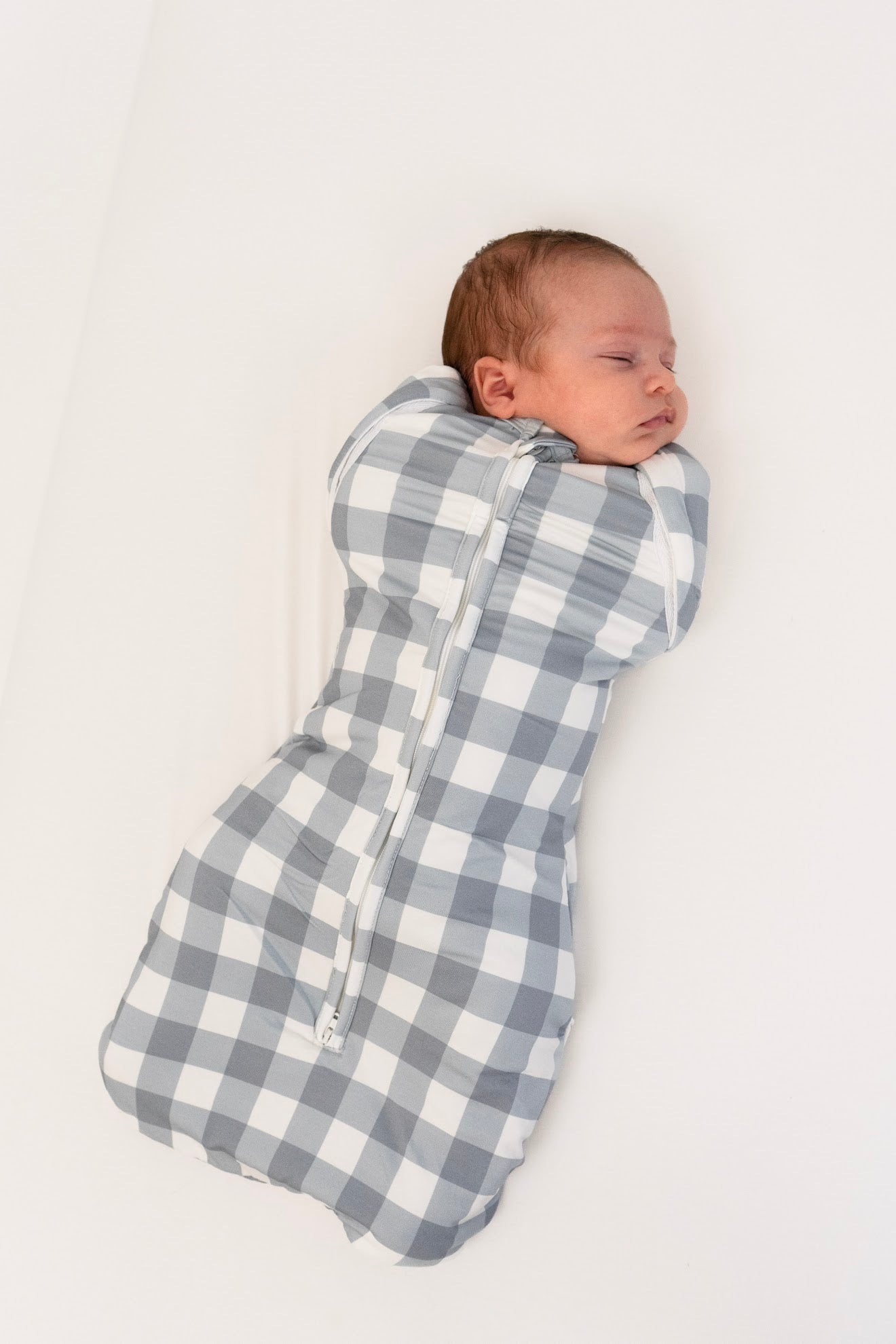 Belan J Convertible Swaddle Sack in Denim Plaid