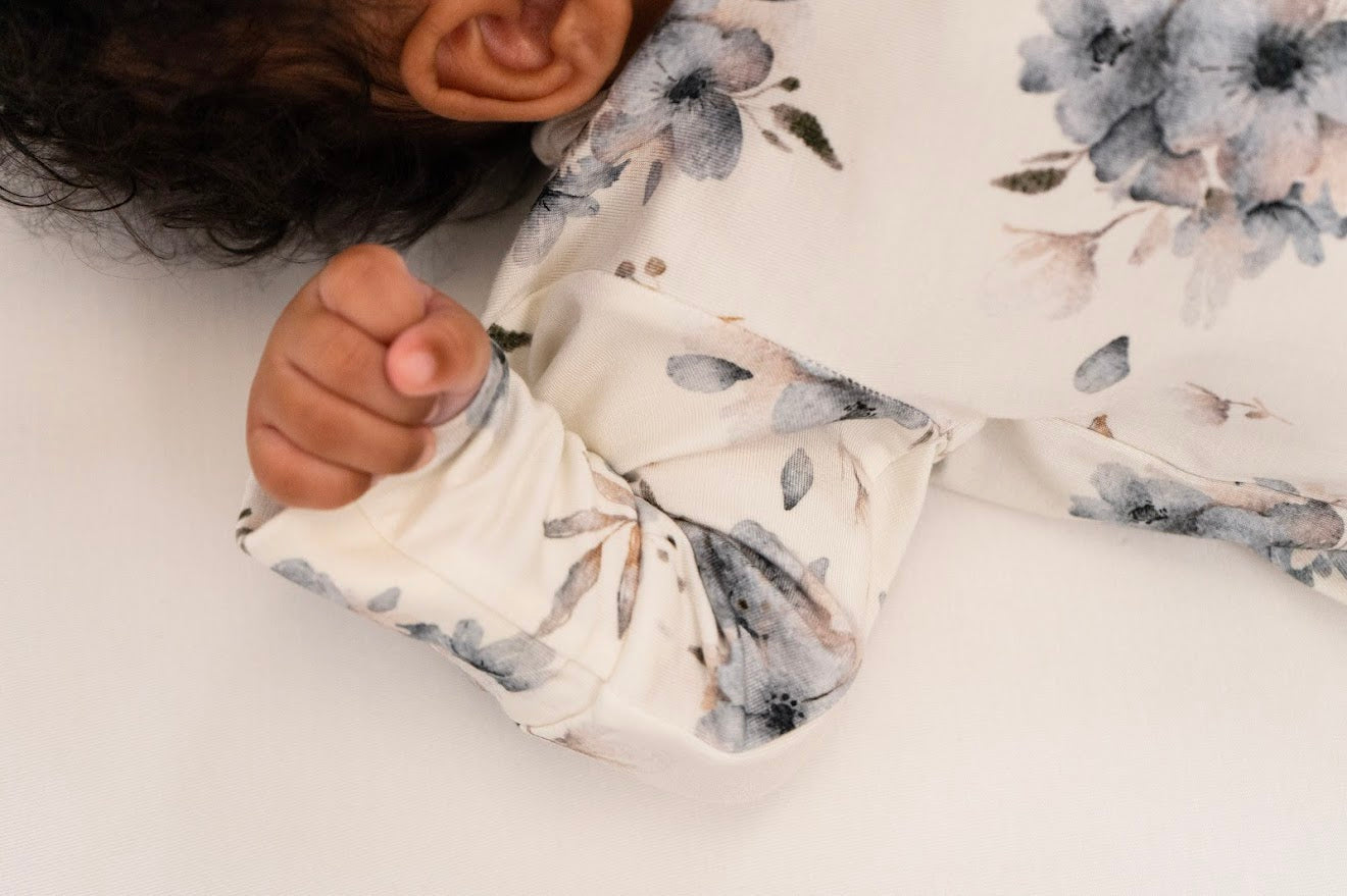 Belan J Knotted Sleep Gown in Frosty Floral