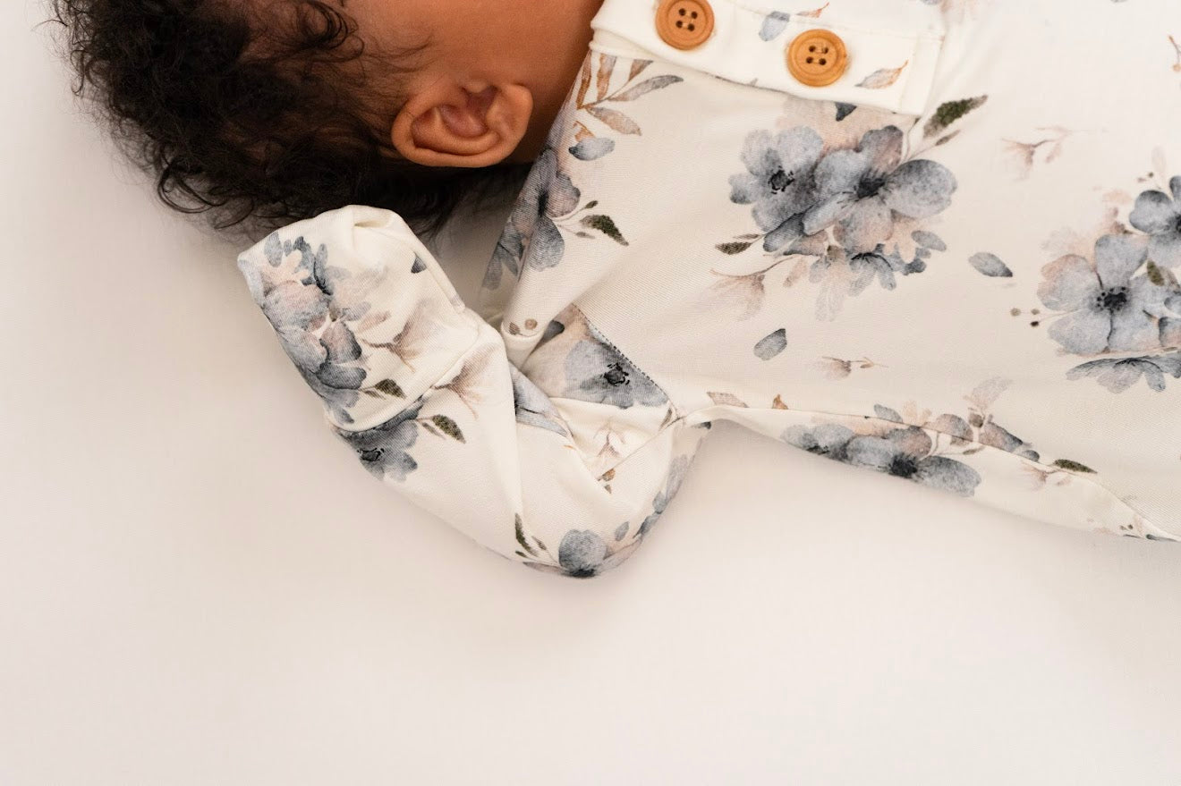 Belan J Knotted Sleep Gown in Frosty Floral