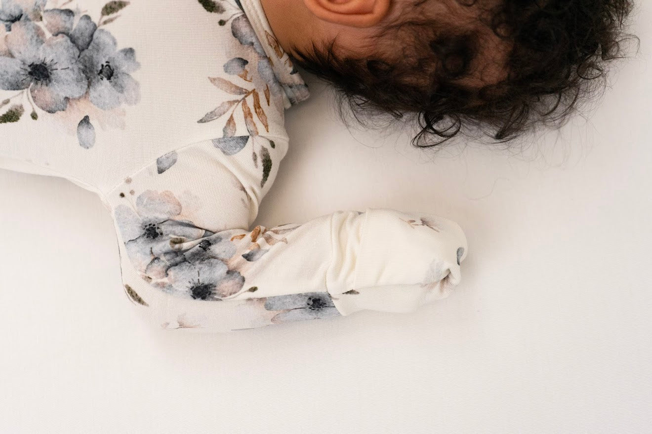 Belan J Bamboo Footed Sleeper in Frosty Floral