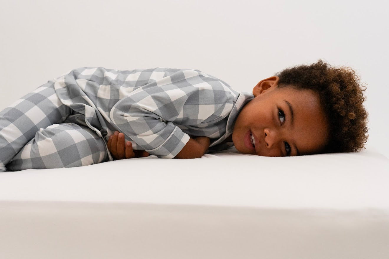 Belan J Kids Classic Pj Set in Denim Plaid