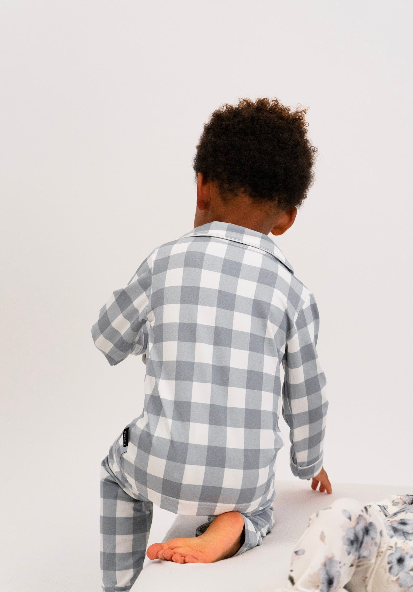Belan J Kids Classic Pj Set in Denim Plaid