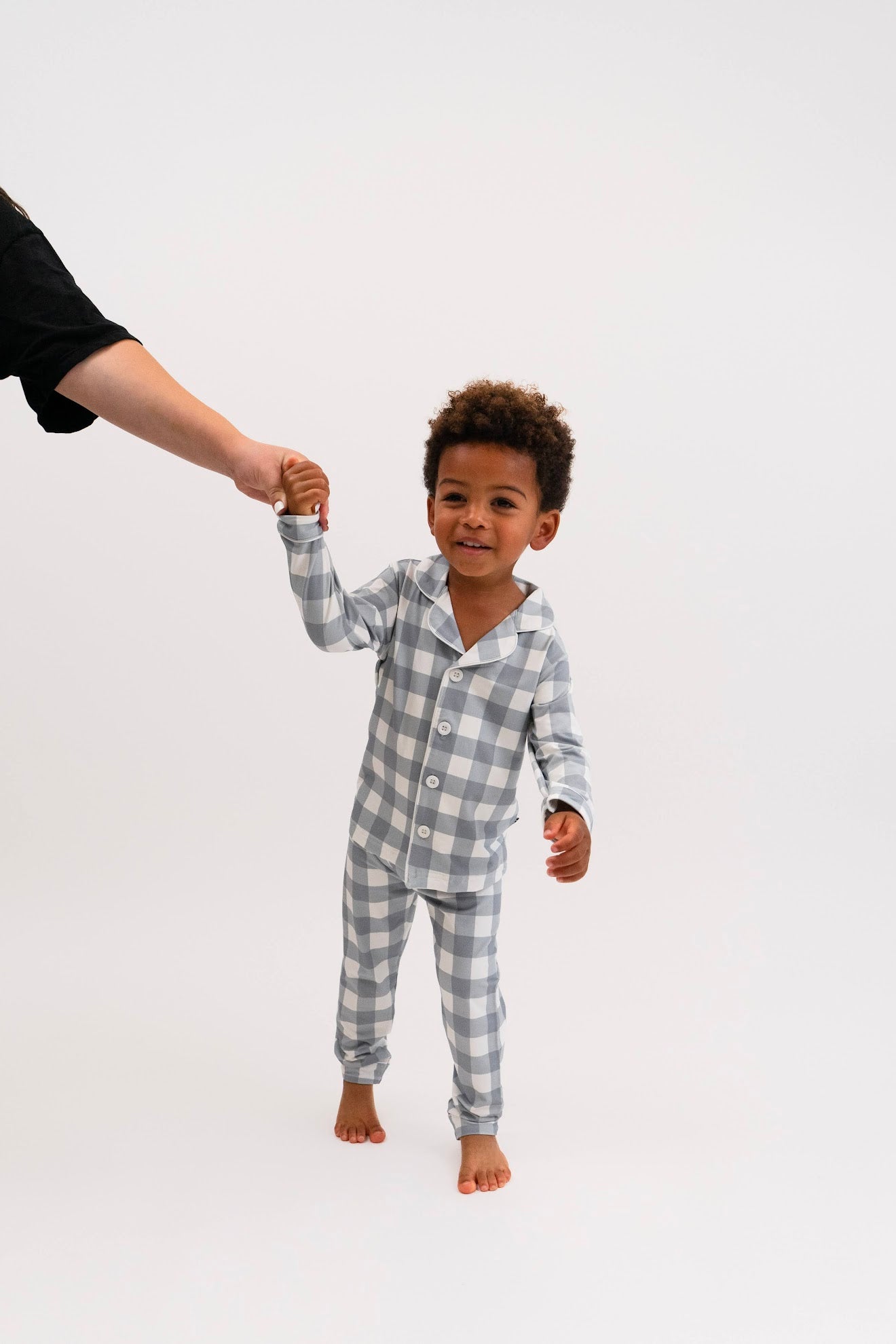 Belan J Kids Classic Pj Set in Denim Plaid