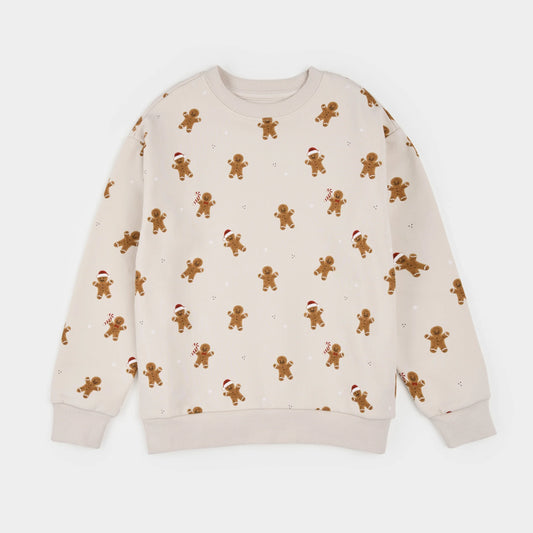 Petit Lem Sweatshirt in Merry Gingerbread in Cream