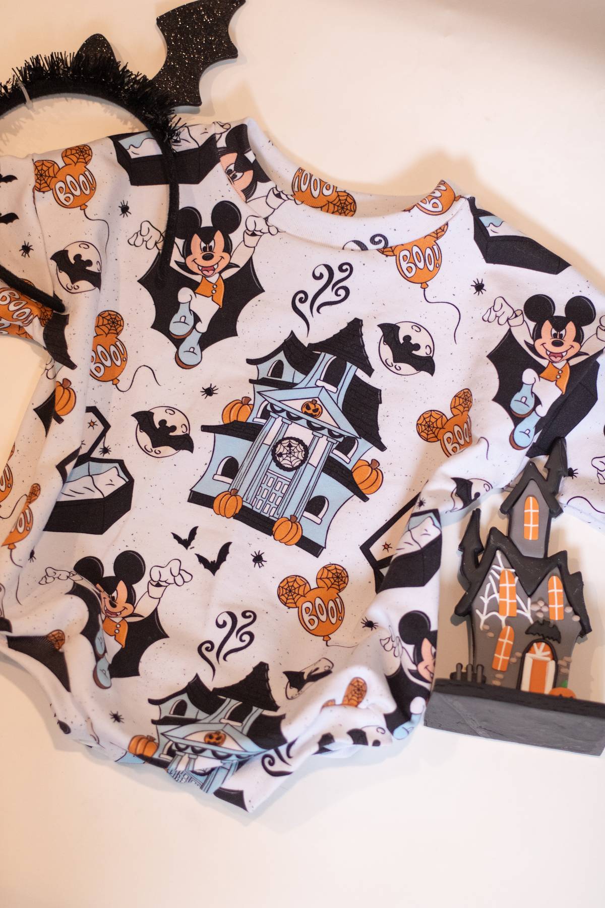 Reese’s Little Pieces Haunted Mouse Long Sleeve Romper