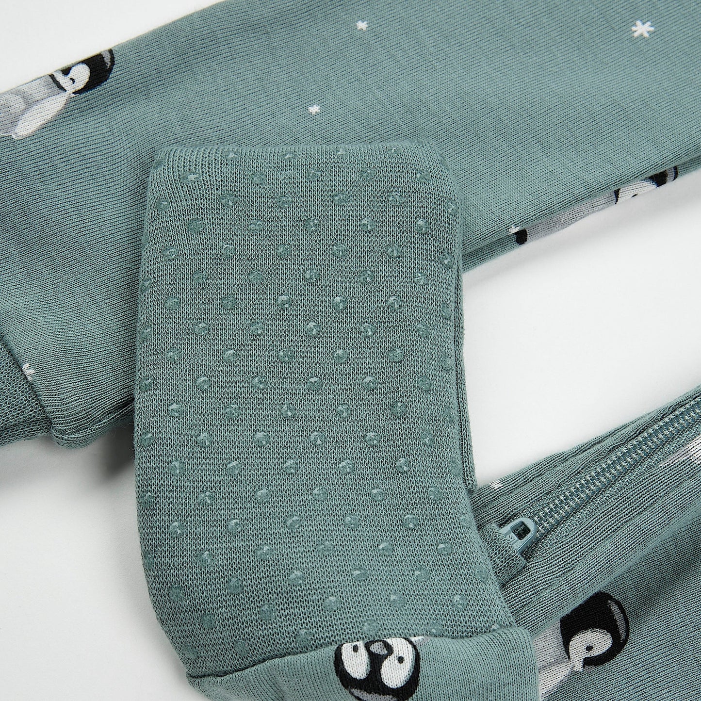 Petit Lem Convertible Sleeper in Baby Penguin on Teal