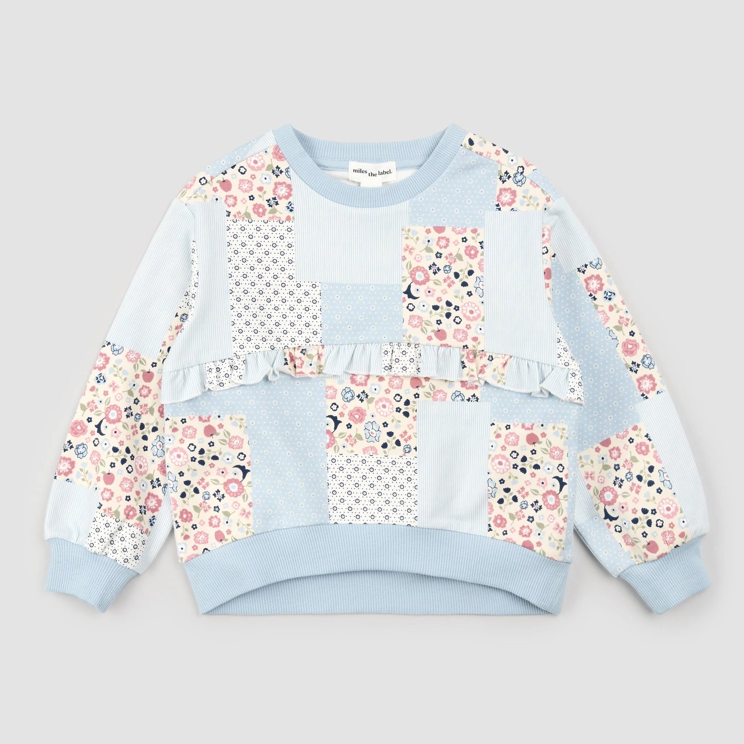 Miles the Label Floral Patchwork Sweatshirt