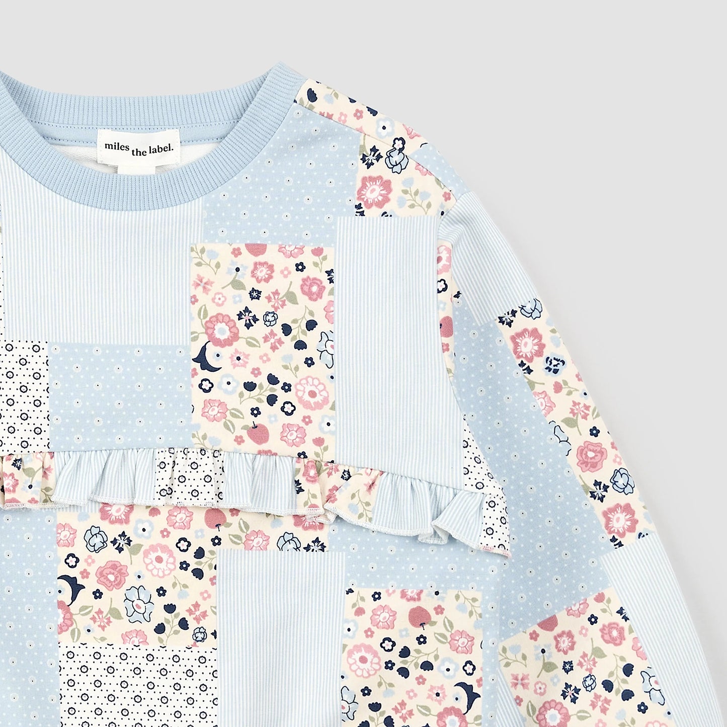 Miles the Label Floral Patchwork Sweatshirt