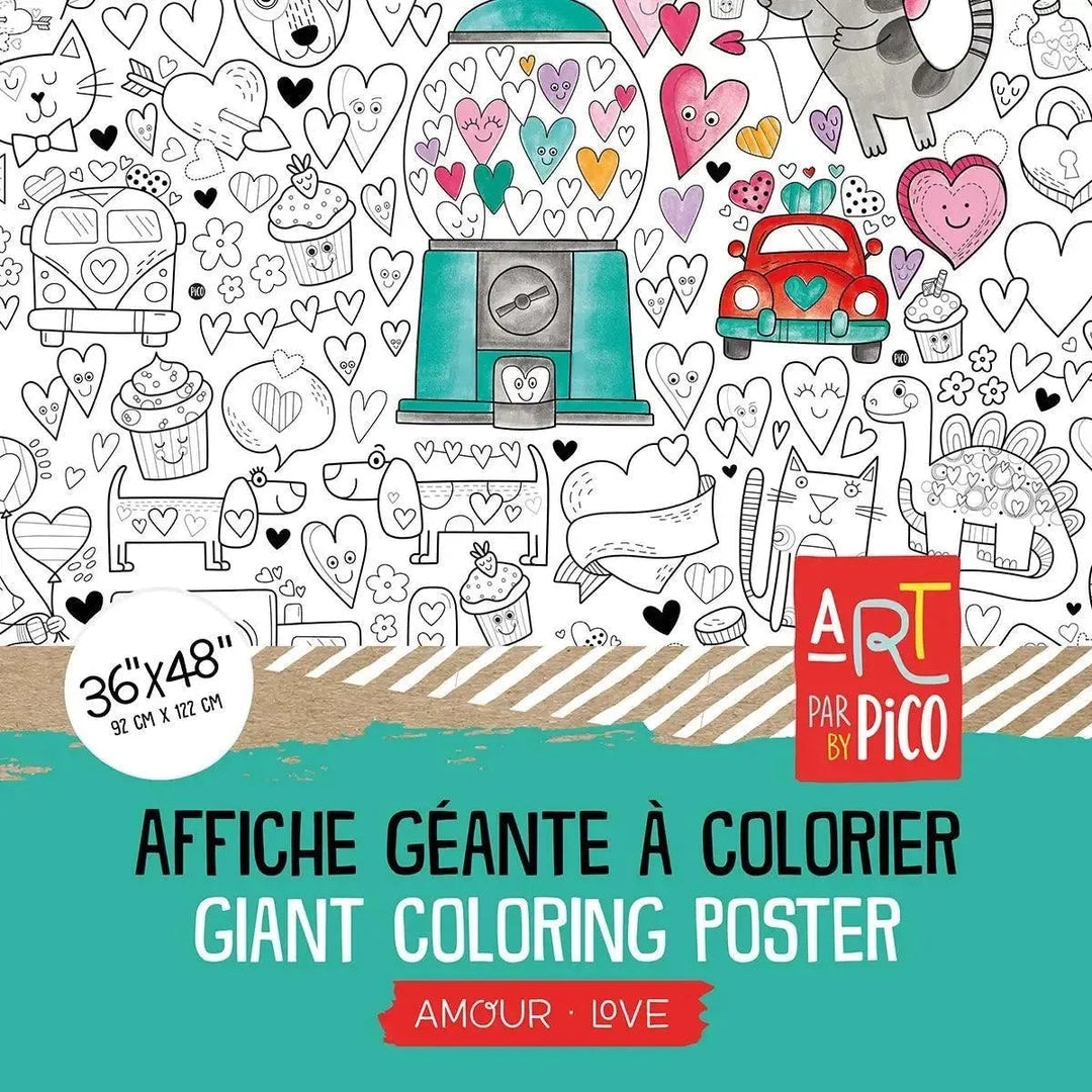 Pico Giant Colouring Page - Love