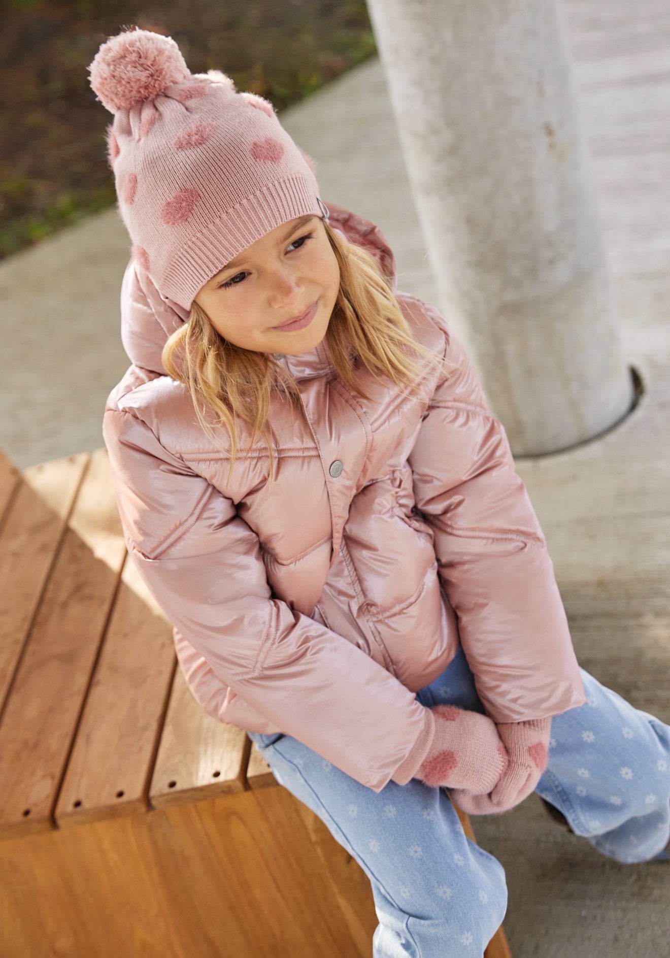 Minymo Soft Teddy Hearts Beanie