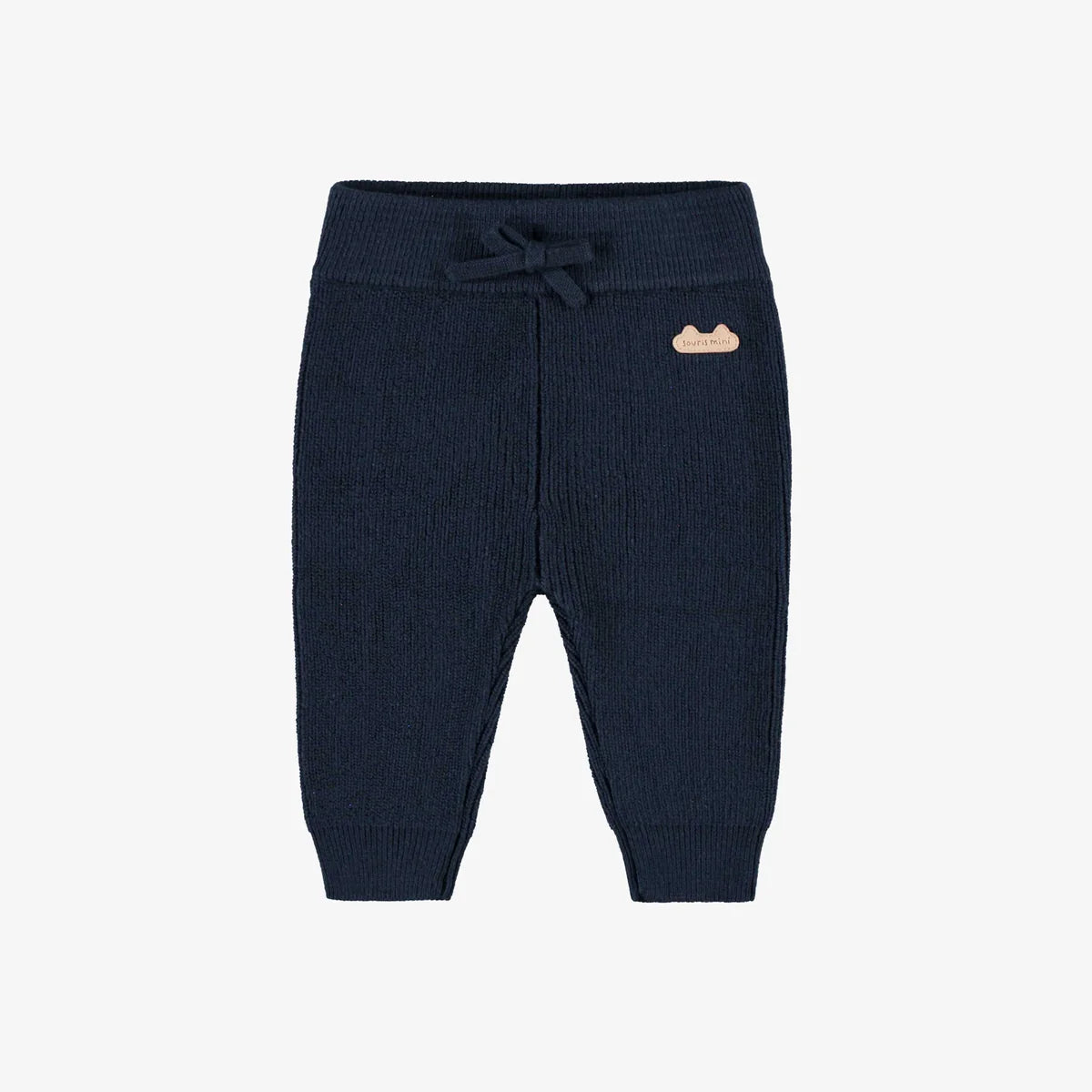 Souris Mini Navy Knit Baby Pants