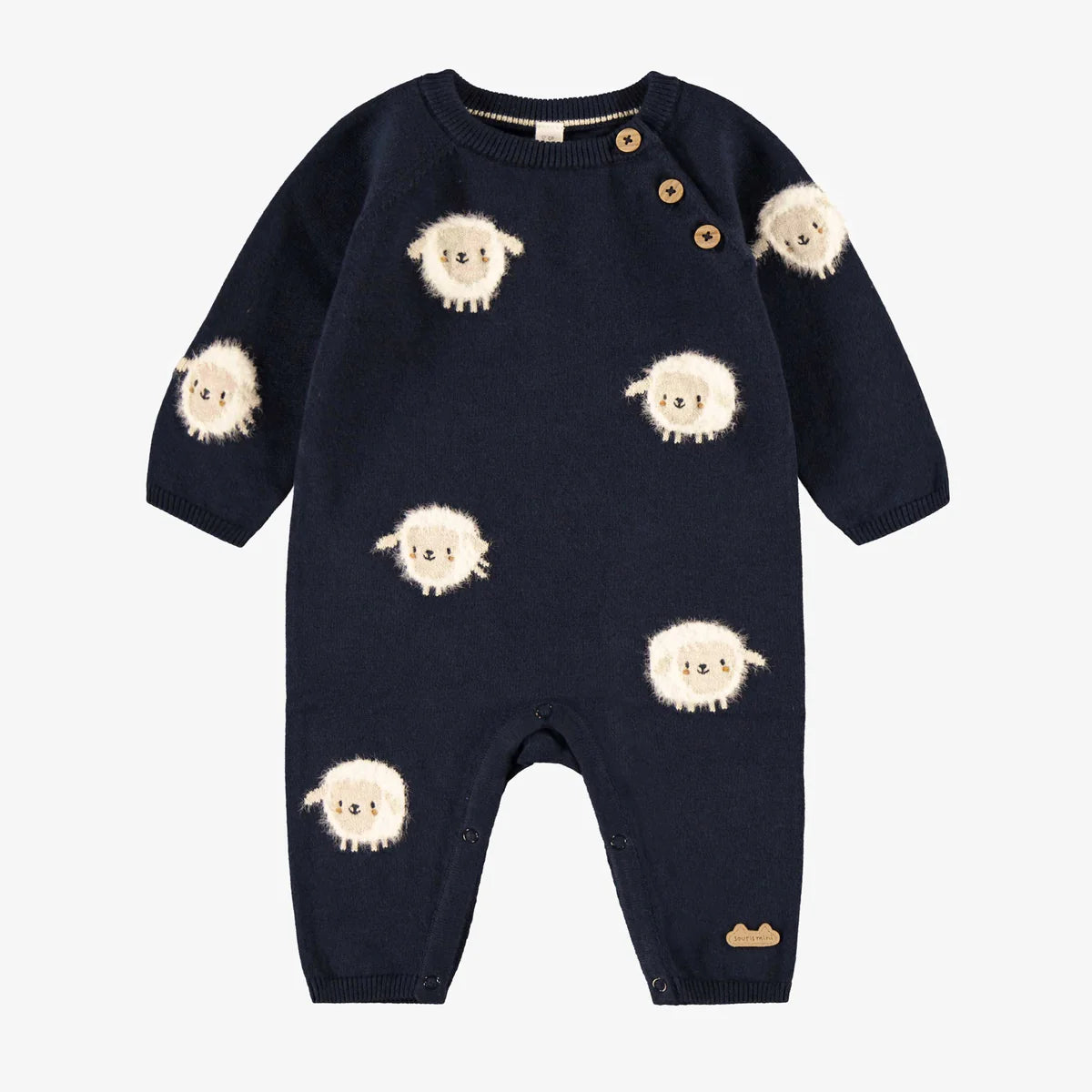 Souris Mini Navy Blue Knit Onepiece