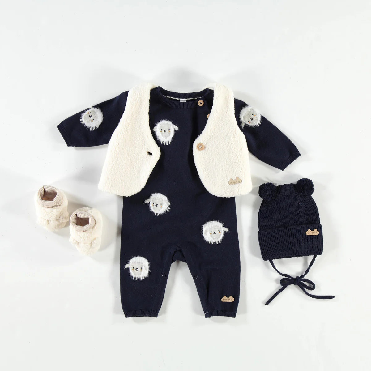 Souris Mini Navy Blue Knit Onepiece