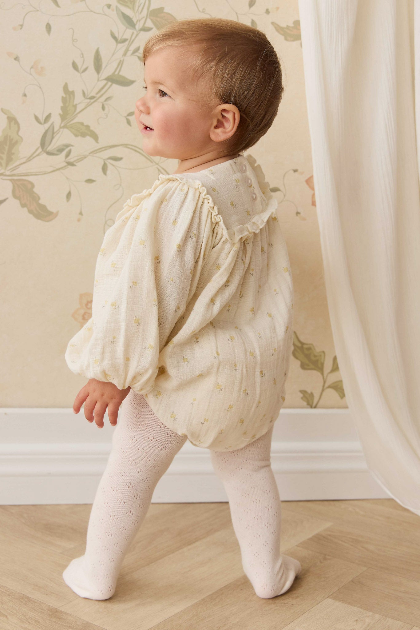 Jamie Kay Organic Cotton Muslin Frances Playsuit in Vintage Ditsy