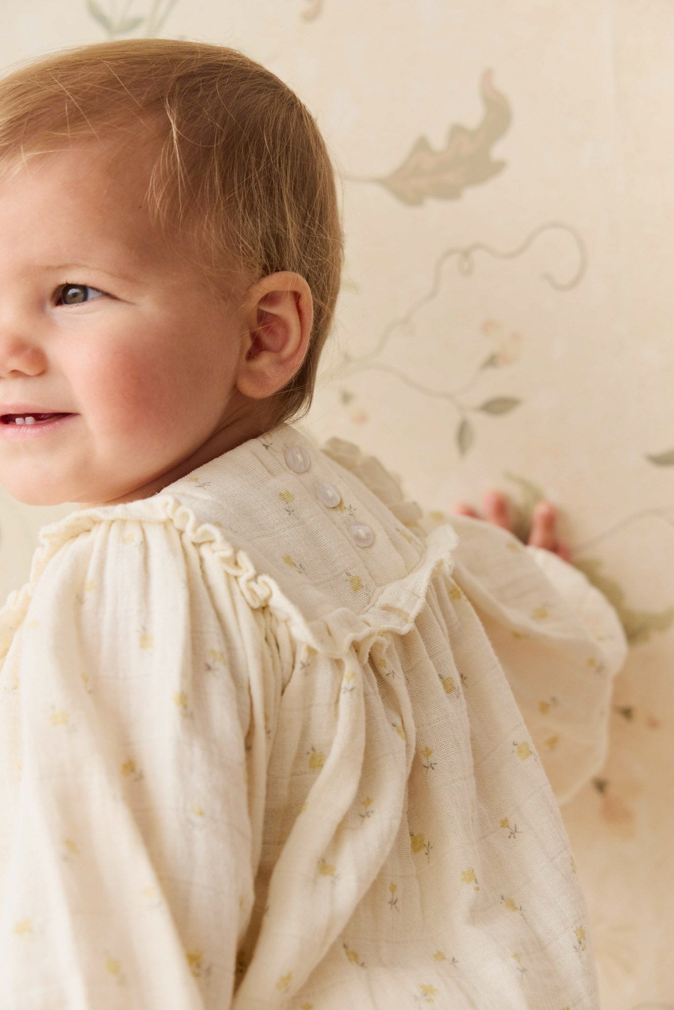 Jamie Kay Organic Cotton Muslin Frances Playsuit in Vintage Ditsy