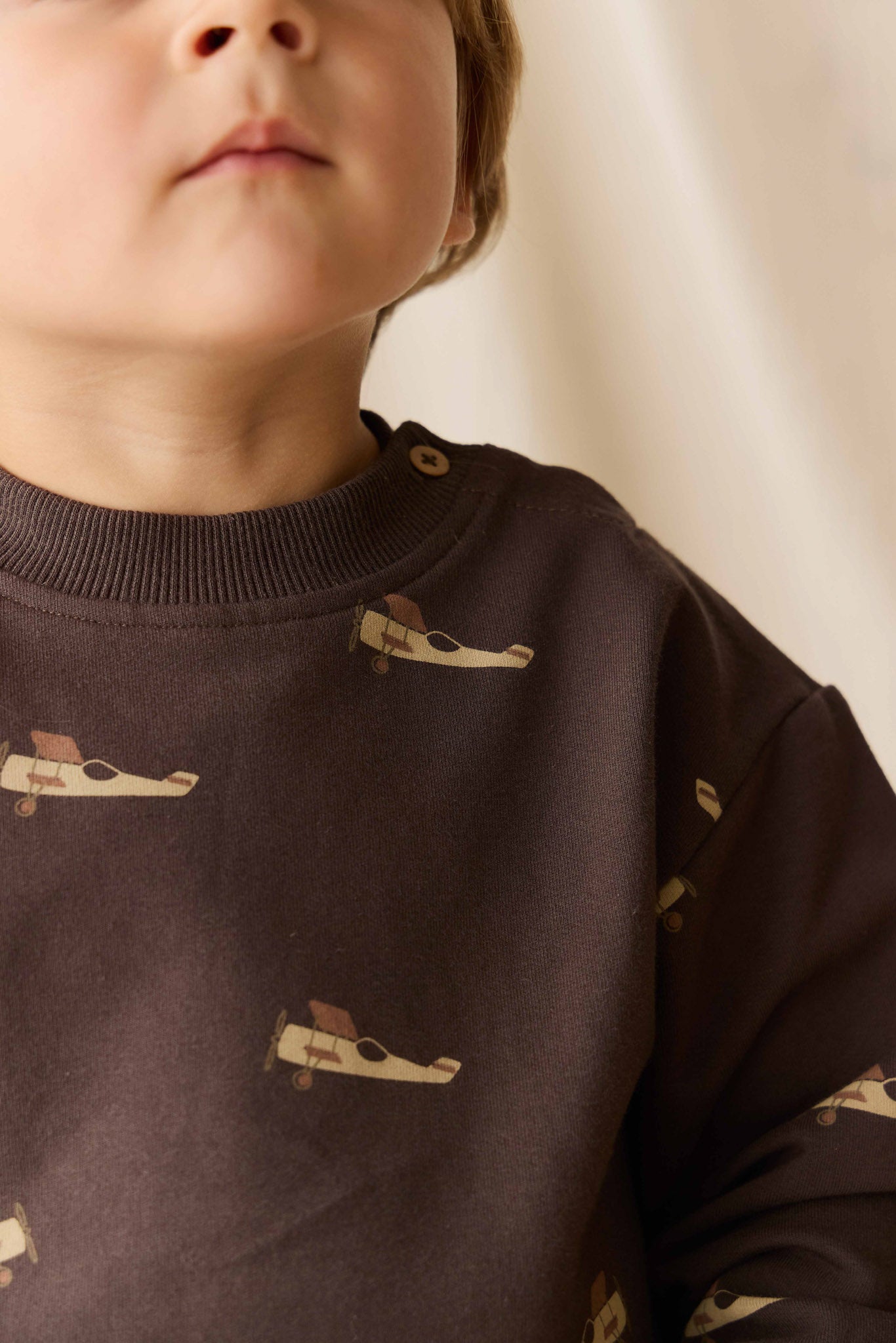 Jamie Kay Organic Cotton Peyton Sweatshirt in Pilot Planes Bistre