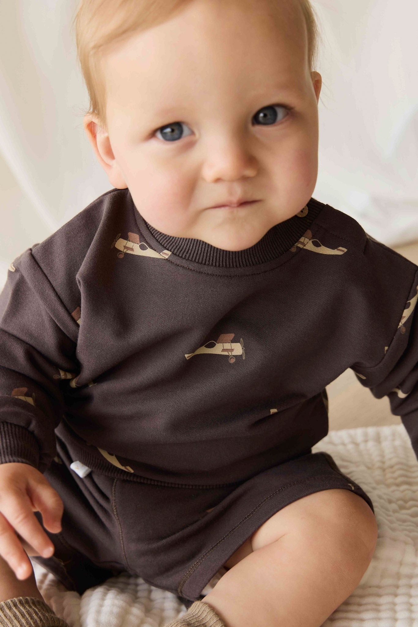 Jamie Kay Organic Cotton Peyton Sweatshirt in Pilot Planes Bistre