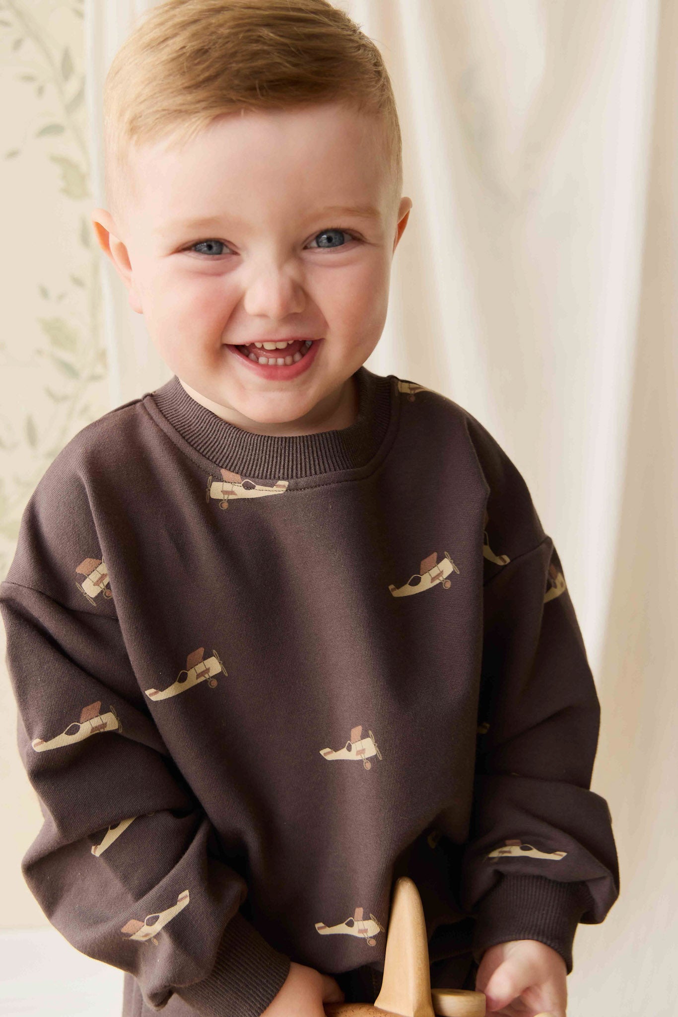 Jamie Kay Organic Cotton Peyton Sweatshirt in Pilot Planes Bistre