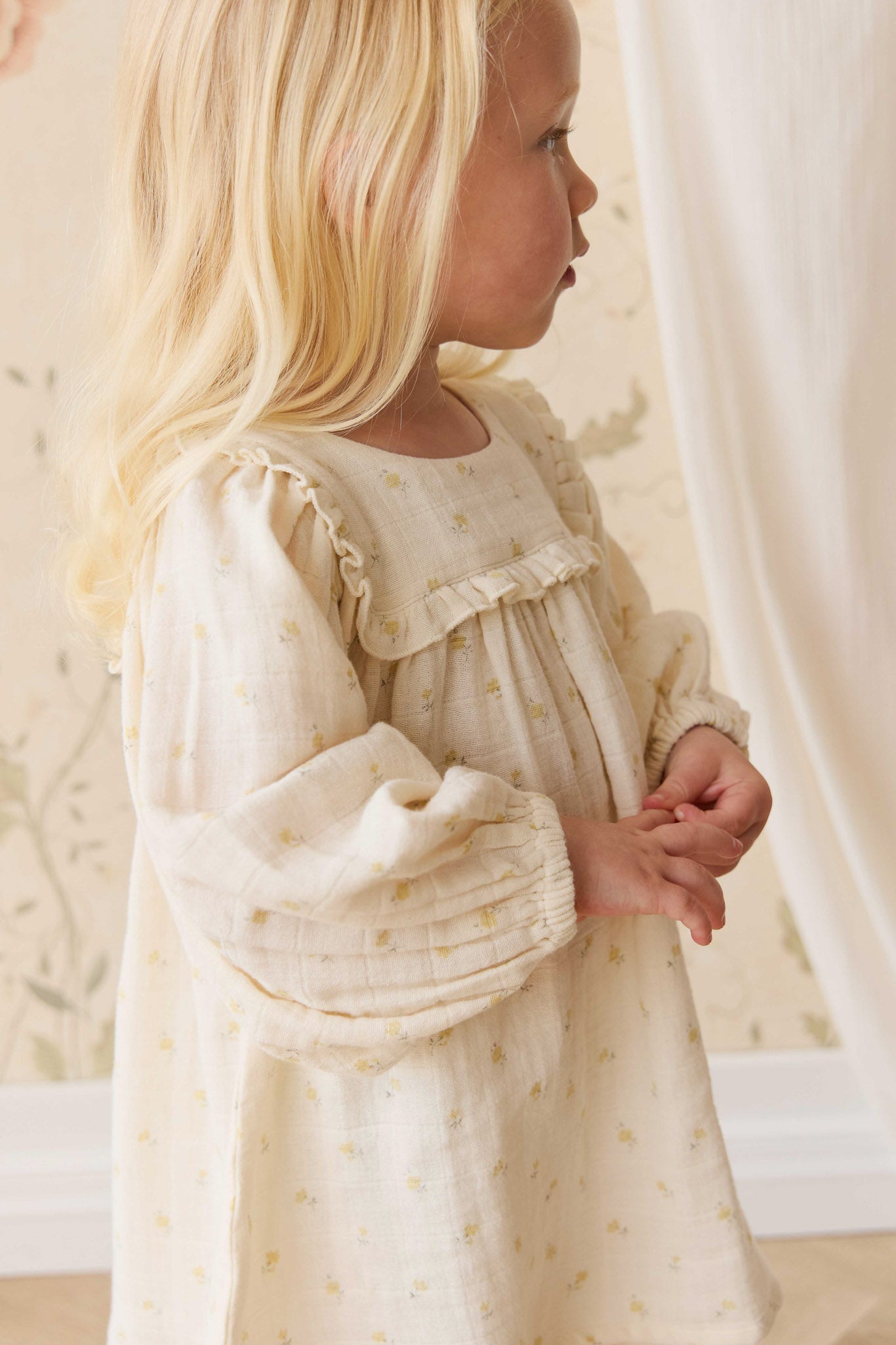 Jamie Kay Organic Cotton Muslin Amira Dress in Vintage Ditsy