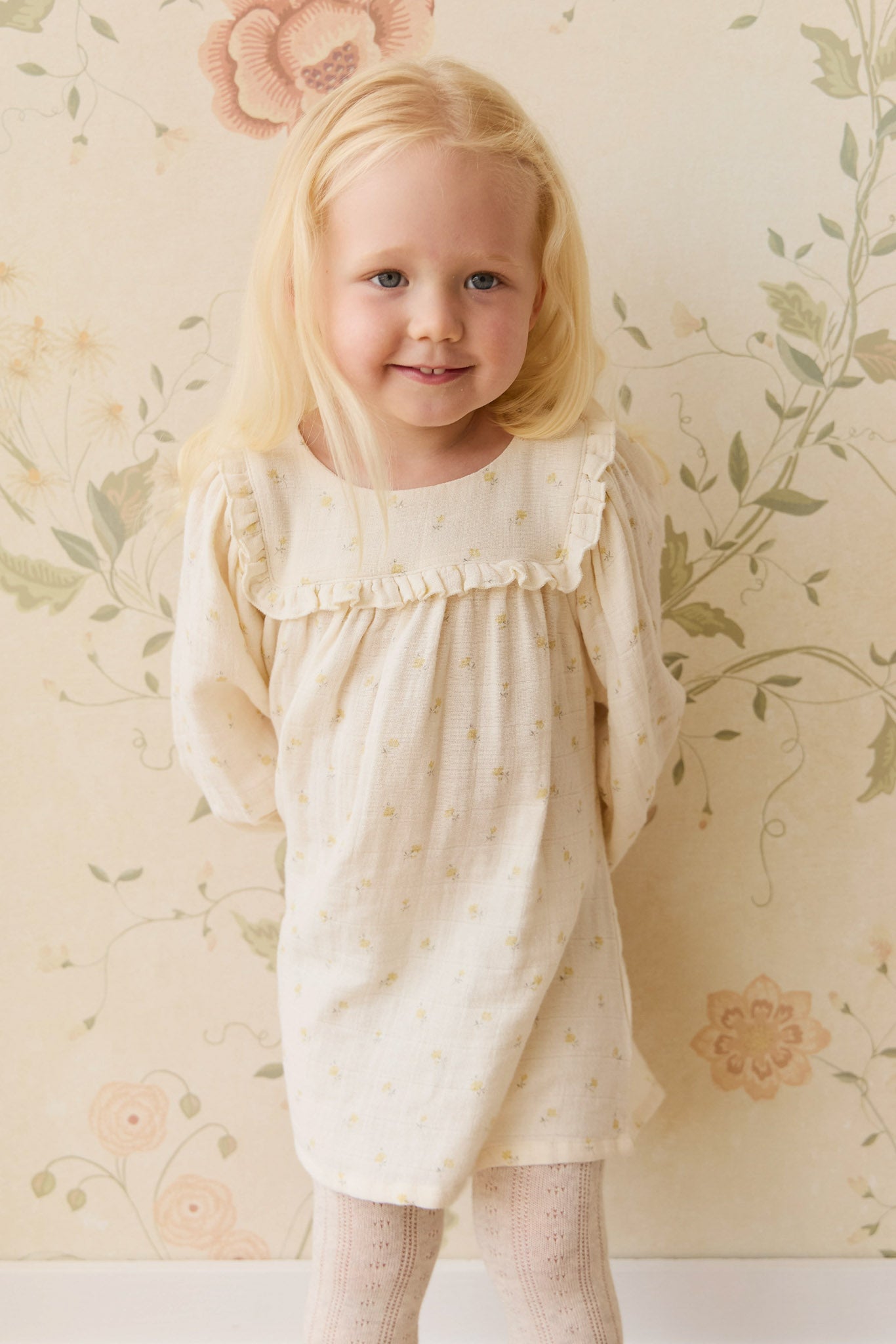 Jamie Kay Organic Cotton Muslin Amira Dress in Vintage Ditsy