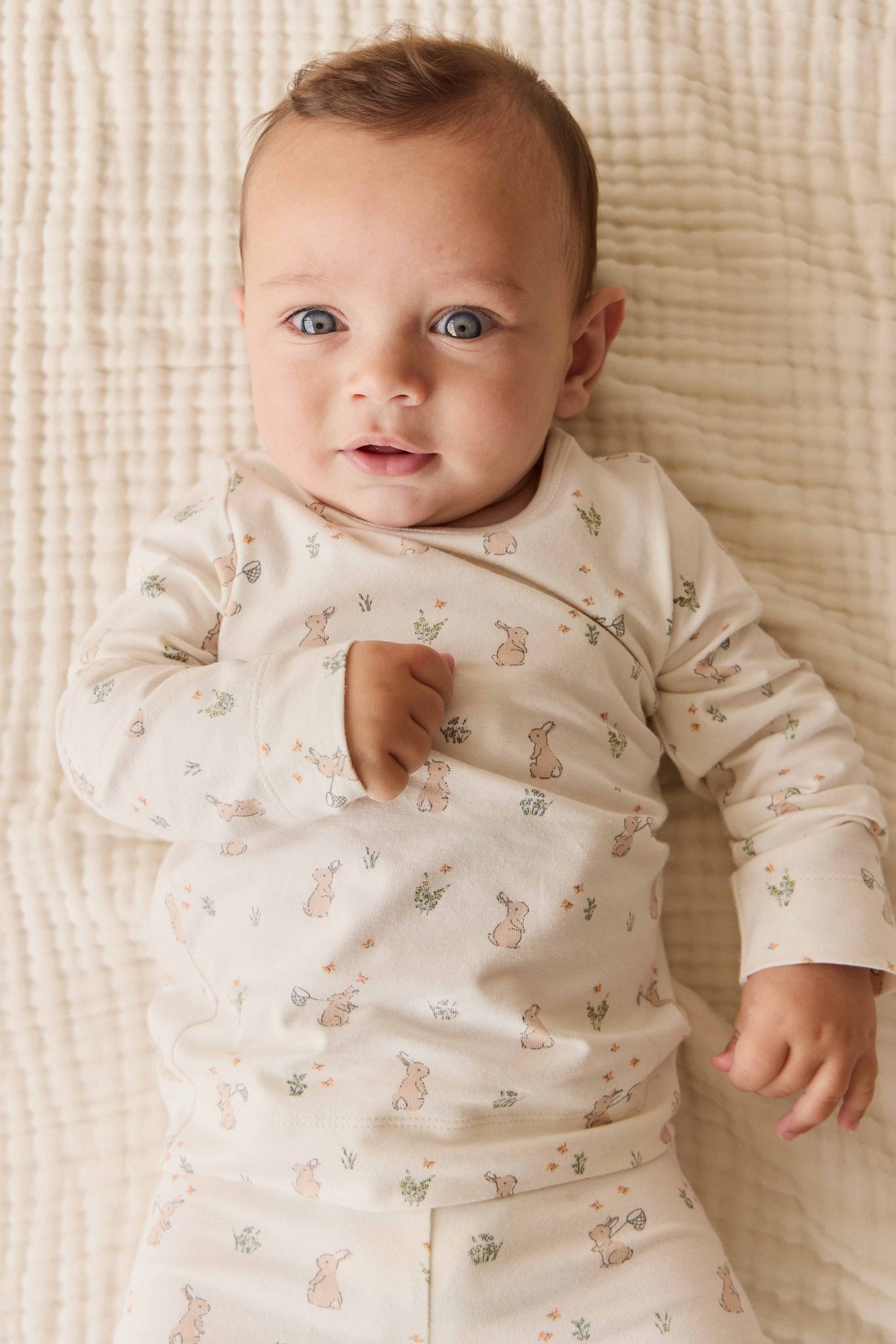 Jamie Kay Organic Cotton Jarrah Long Sleeve Pj Set in Lapin Jardin Crisp