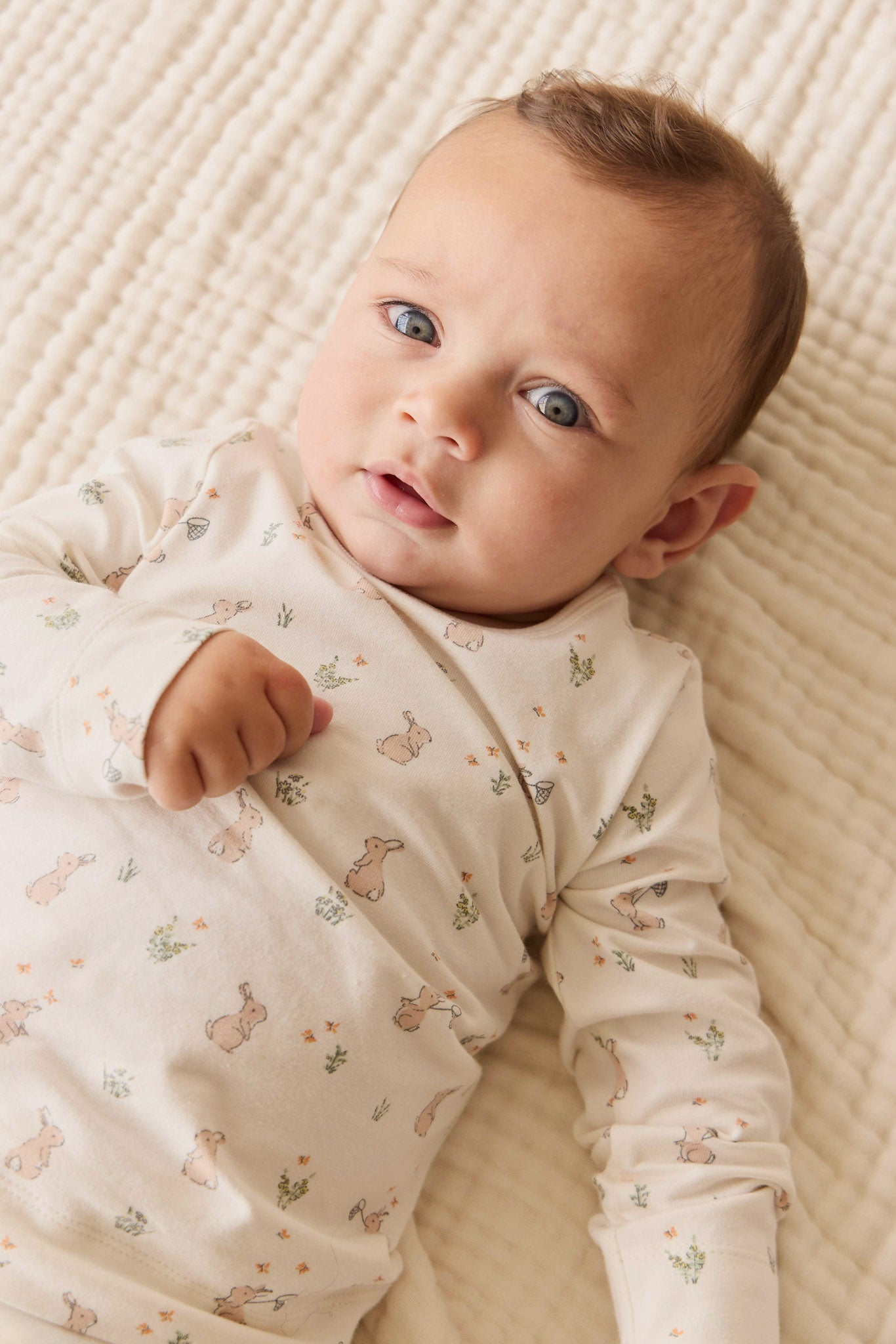 Jamie Kay Organic Cotton Jarrah Long Sleeve Pj Set in Lapin Jardin Crisp