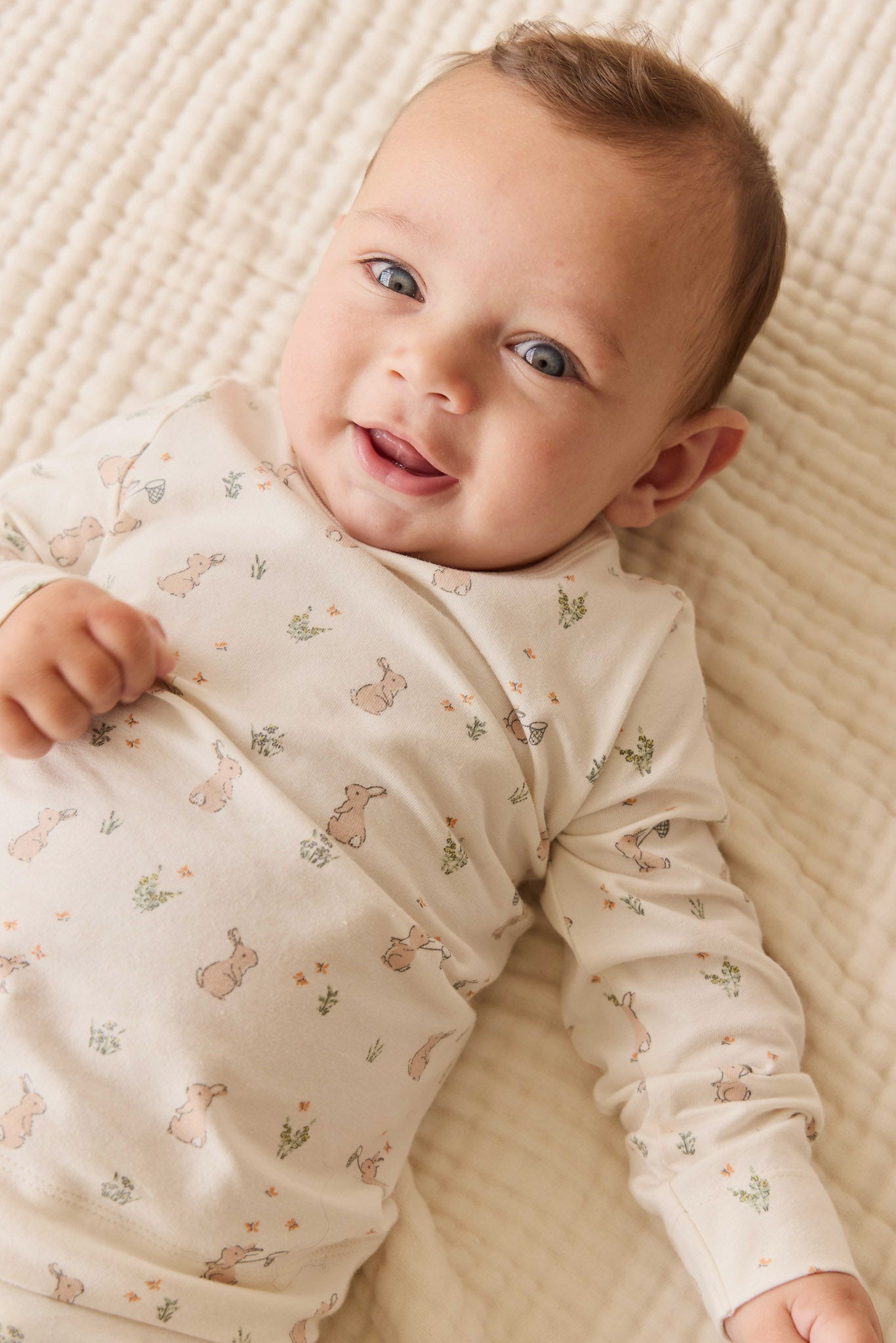 Jamie Kay Organic Cotton Jarrah Long Sleeve Pj Set in Lapin Jardin Crisp