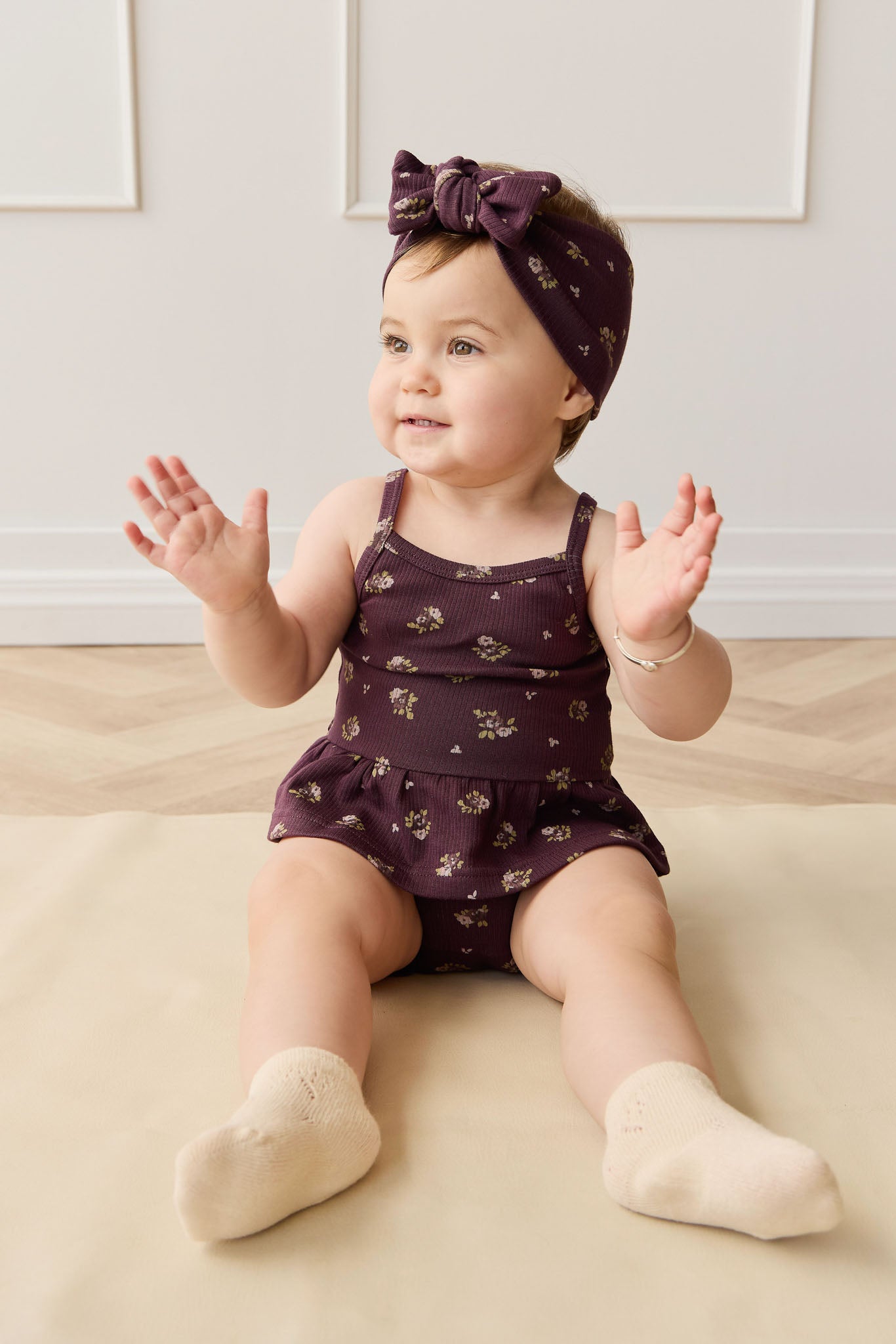 Jamie Kay Fine Rib Lillian Top in Simone Huckleberry