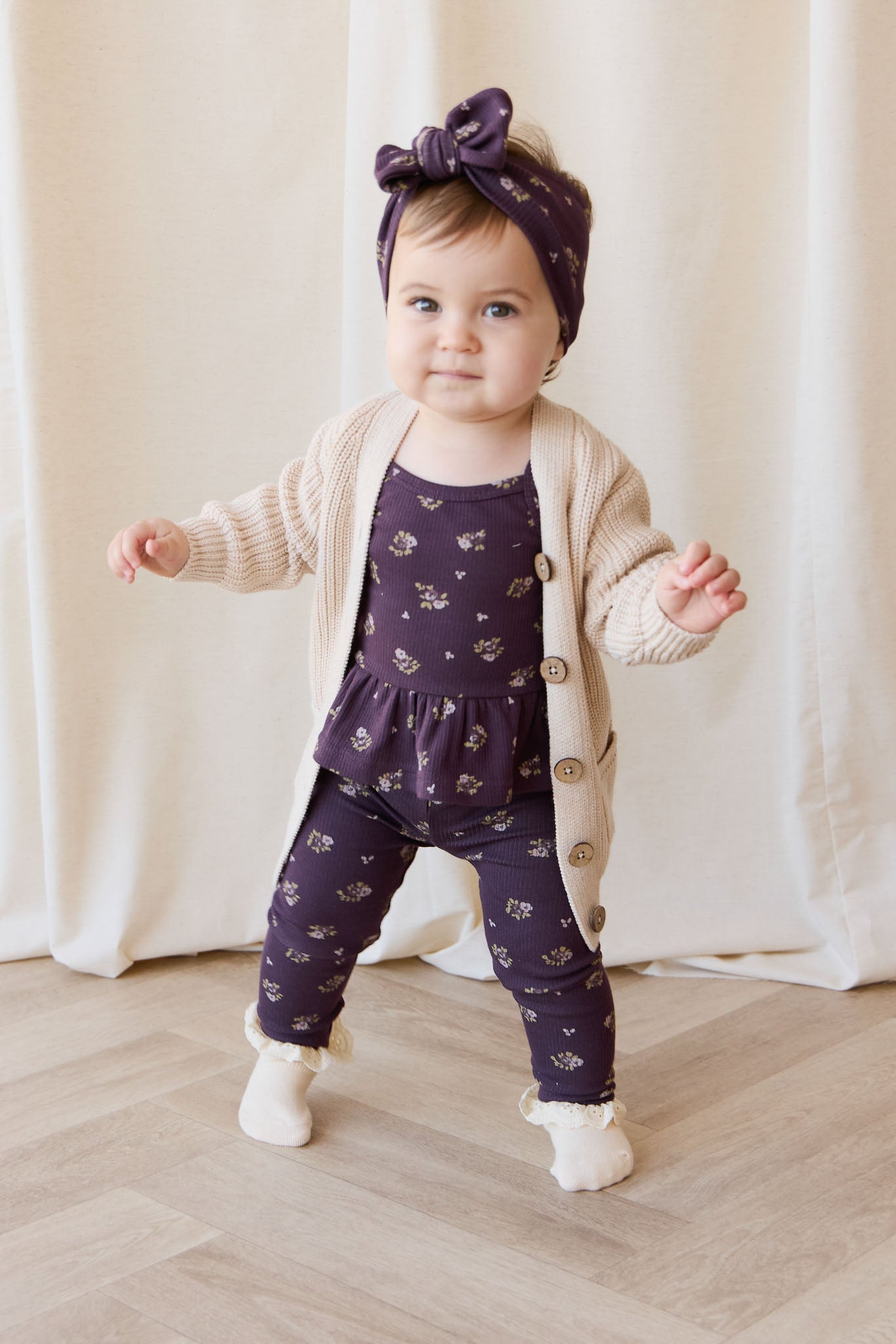 Jamie Kay Siena Cardigan in Oatmeal Marle