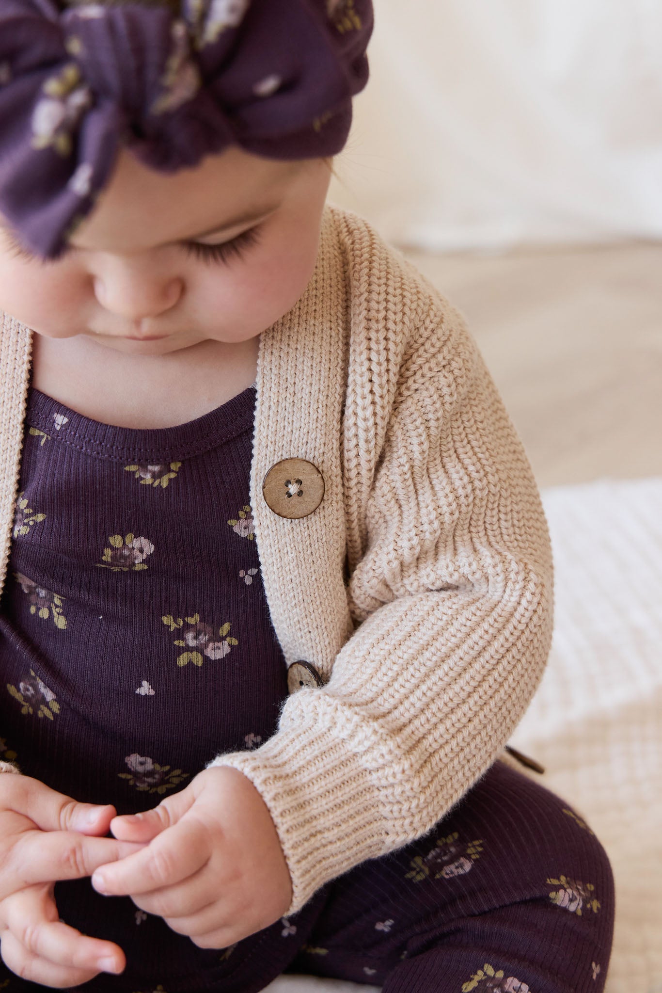 Jamie Kay Siena Cardigan in Oatmeal Marle