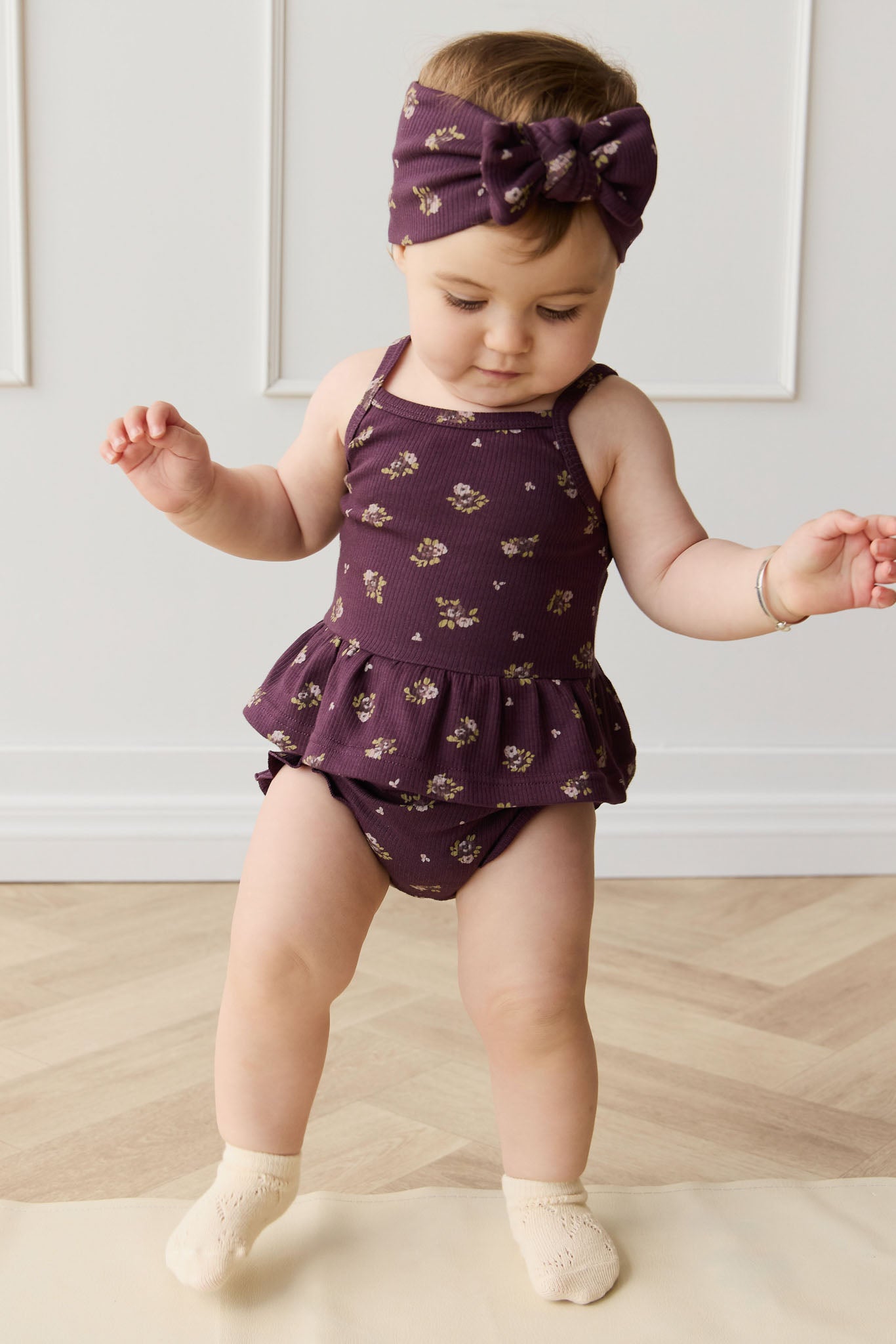 Jamie Kay Fine Rib Lillian Top in Simone Huckleberry