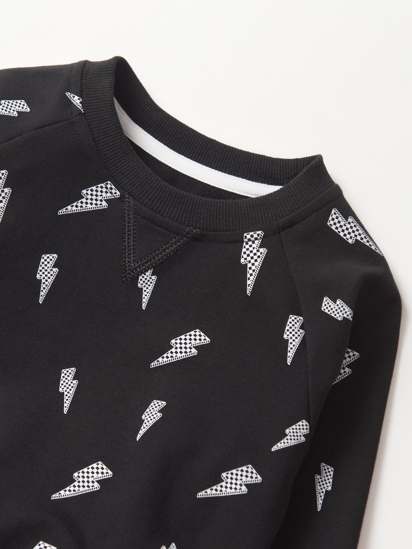 Little Bipsy Pullover in Black Lightning Bolt