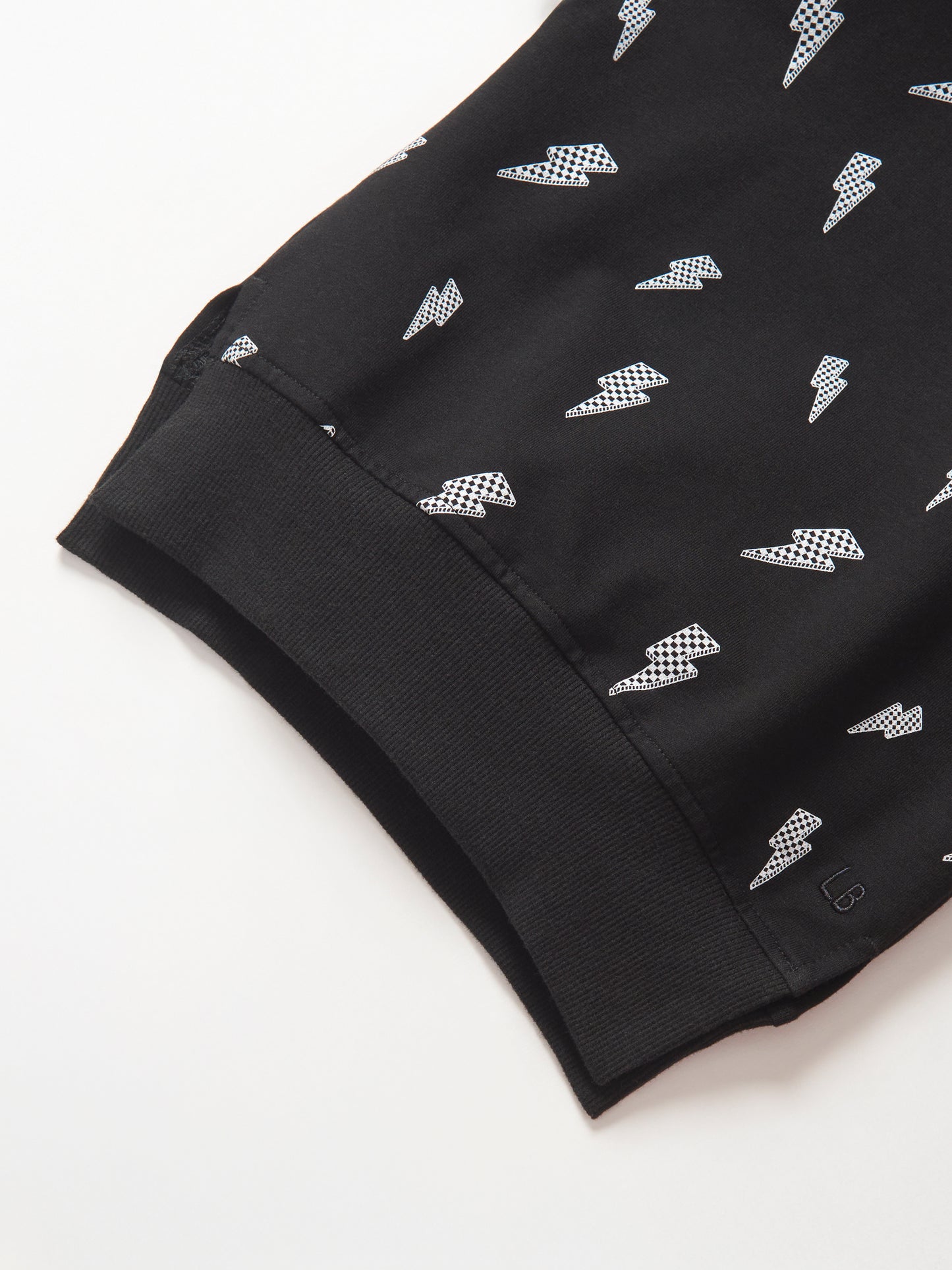 Little Bipsy Pullover in Black Lightning Bolt