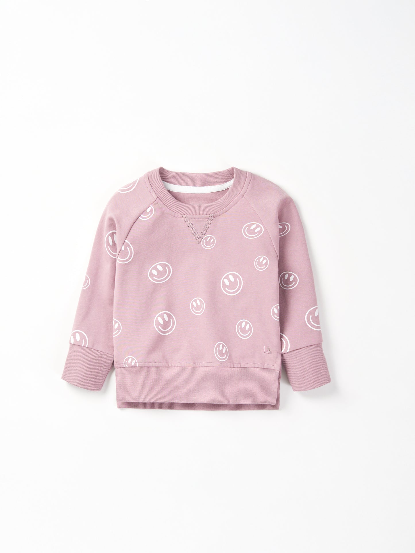 Little Bipsy Pullover in Dusty Purple Smiley