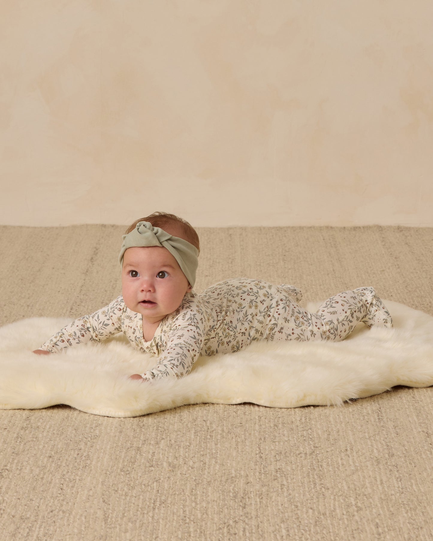 Quincy Mae Bamboo Zip Footie in Woodland
